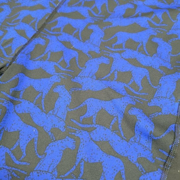 Lularoe Rise Athletic Leggings Cheetah Workout Womens Plus Size 3X Blue Exercise - Picture 2 of 6